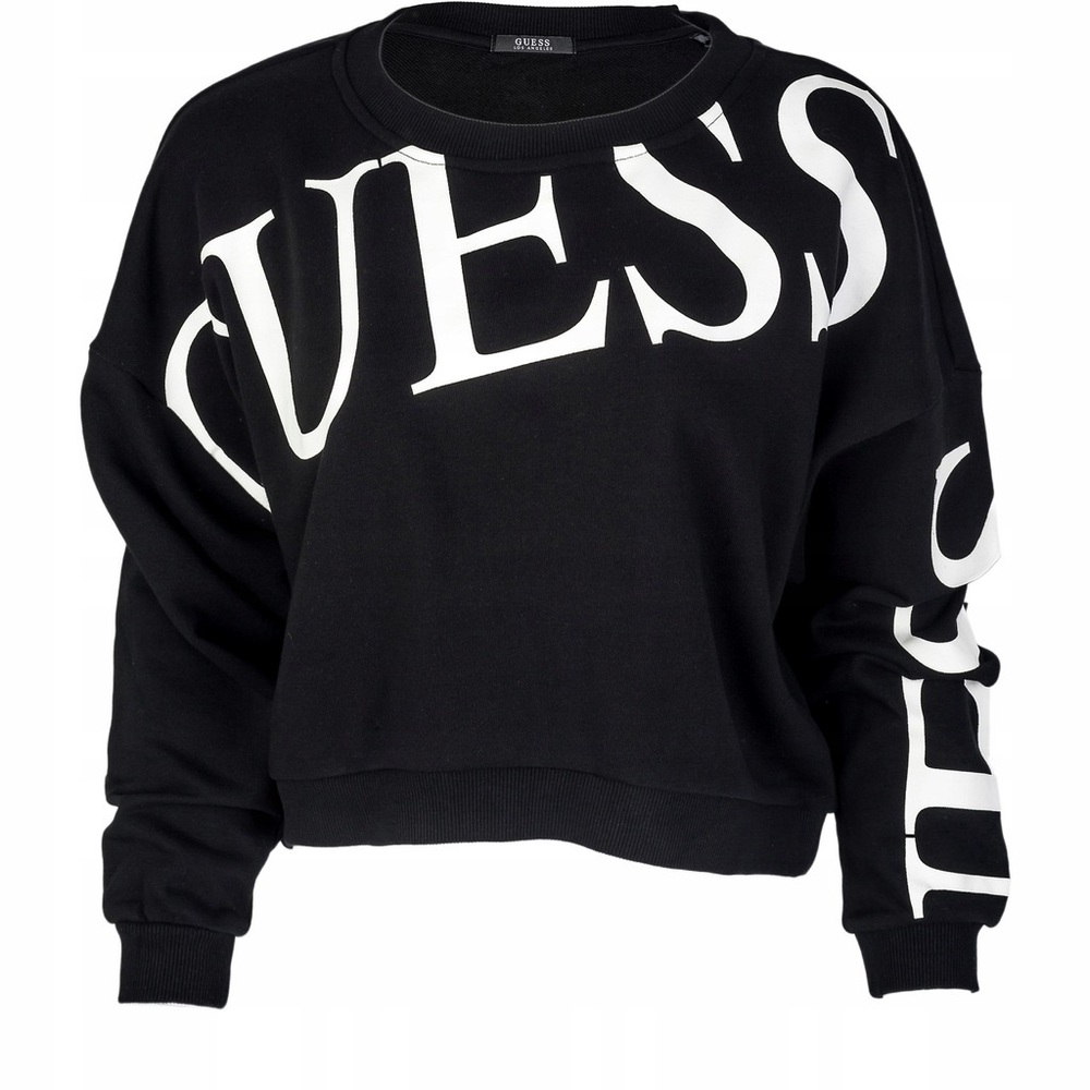 GUESS Cropped Fleece Sweater